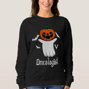 Fledermaus-Kürbis-Geist-Onkologie-Kühl-Halloween-O Sweatshirt