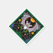 Fledermaus-Midnight-Kürbisfeld Serviette (Ecke)