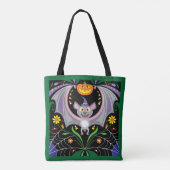 Fledermaus-Midnight-Kürbisfeld Tasche (Rückseite)