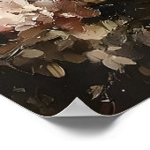 Fledermaus mit Blumenmuster, Wald-Fledermaus-Wandb Poster (Ecke)