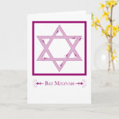 Fledermaus Mitzvah (Stern der daviden Eleganz) Karte (Gelbe Blume)