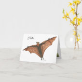 Fledermaus-Notizkarte-Sammlung Karte (Gelbe Blume)