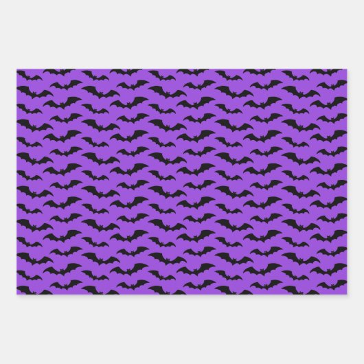 Fledermaus-Papierblätter Geschenkpapier Set (Vorderseite)