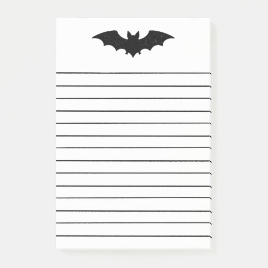 Fledermaus Post-it Klebezettel (Vorderseite)