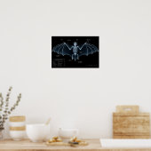 Fledermaus-Skelett-Röntgen-Museumspräparat Poster (Küche)