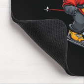Fledermaus Skifahrer Mousepad (Ecke)
