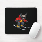 Fledermaus Skifahrer Mousepad (Mit Mouse)