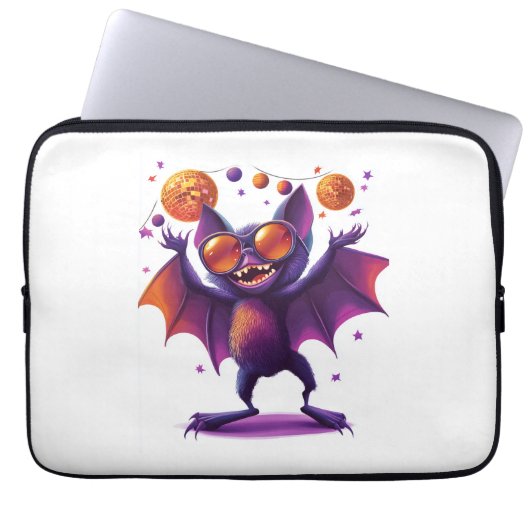 Fledermaus-tastische Party Laptopschutzhülle (Vorderseite)