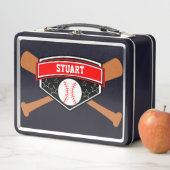 Fledermaus und Baseball Personalisierte Lunchbox (Beispiel)