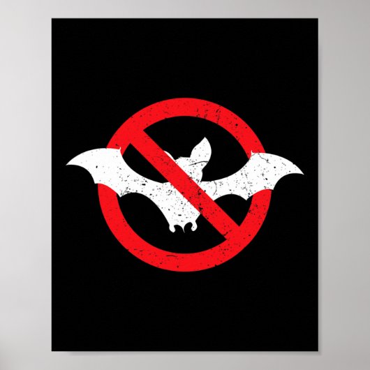 Fledermaus-Verbot Halloween Vampir Gruselig Poster (Vorne)