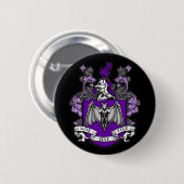 Fledermaus-Wappen Purpur - Knopf Button (Vorne & Hinten)