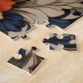 Fledermaus William Morris inspirierte Blumenmuster Puzzle (Seite)