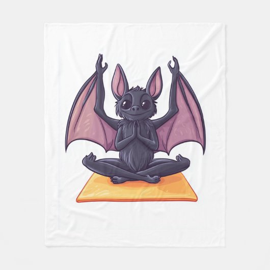 Fledermaus Yoga Flow Fleecedecke (Vorderseite)