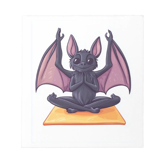 Fledermaus Yoga Flow Notizblock (Vorderseite)