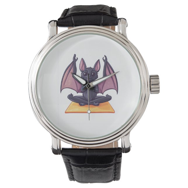 Fledermaus-Yoga-Fluss Armbanduhr (Vorderseite)