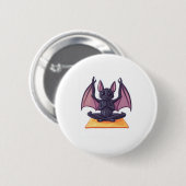 Fledermaus-Yoga-Fluss Button (Vorne & Hinten)