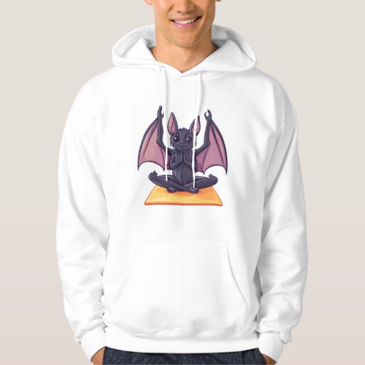 Fledermaus Yoga Fluss Hoodie (Vorderseite)