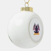Fledermaus-Yoga-Fluss Keramik Kugel-Ornament (Links)