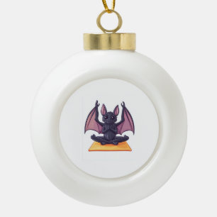 Fledermaus-Yoga-Fluss Keramik Kugel-Ornament