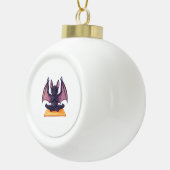 Fledermaus-Yoga-Fluss Keramik Kugel-Ornament (Rechts)