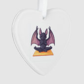 Fledermaus-Yoga-Fluss Ornament (Vorderseite)