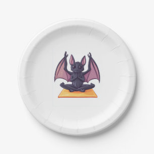 Fledermaus-Yoga-Fluss Pappteller