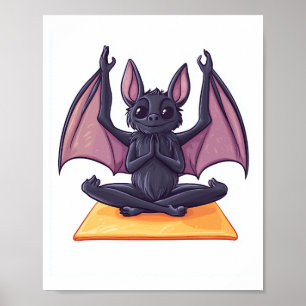 Fledermaus Yoga Fluss Poster