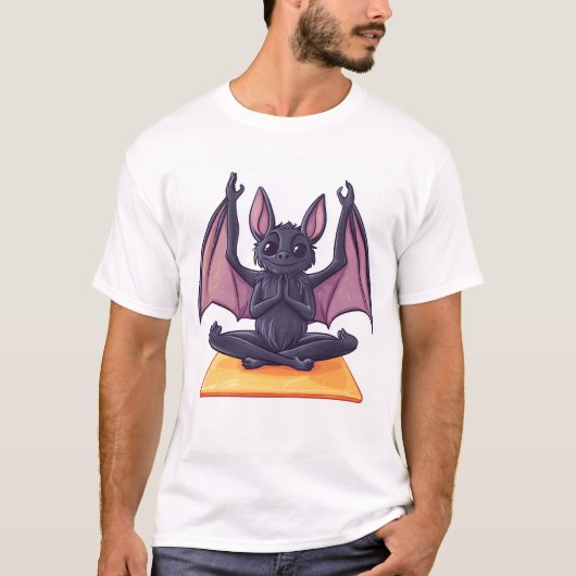 Fledermaus-Yoga-Fluss T-Shirt (Vorderseite)