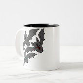 Fledermausangriff Zweifarbige Tasse (Vorderseite Links)