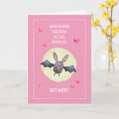 Fledermäuse Amore Niedlich Bat Valentine 12x18" Ge Karte (Gelbe Blume)