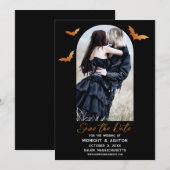 Fledermäuse Arch Foto Halloween Hochzeit Save the  Date (Vorne/Hinten)
