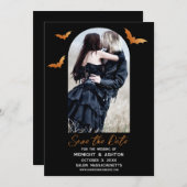 Fledermäuse Arch Foto Halloween Hochzeit Save the  Save The Date (Vorne/Hinten)