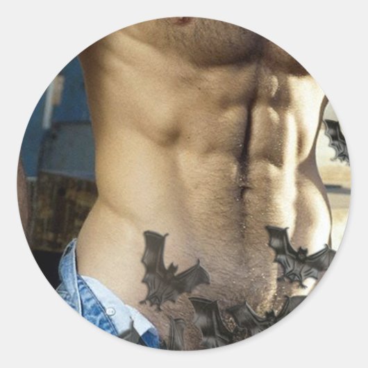 Fledermäuse auf dem Dachboden! Runder Aufkleber (Vorderseite)