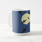Fledermäuse auf dem Mond Kaffeetasse (Vorderseite Links)