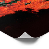 Fledermäuse bei Sonnenuntergang Poster (Ecke)