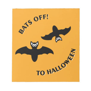 Fledermäuse bis Halloween-Orange-Platz Notizblock