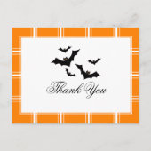 Fledermäuse Danke Halloween White Postkarte (Vorderseite)