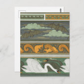 Fledermäuse Eichhörnchen Swans Wildlife Vintag Nat Postkarte (Vorne/Hinten)