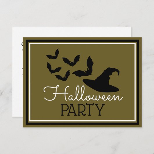Fledermäuse, Einladung Halloween-Party (Vorne/Hinten)
