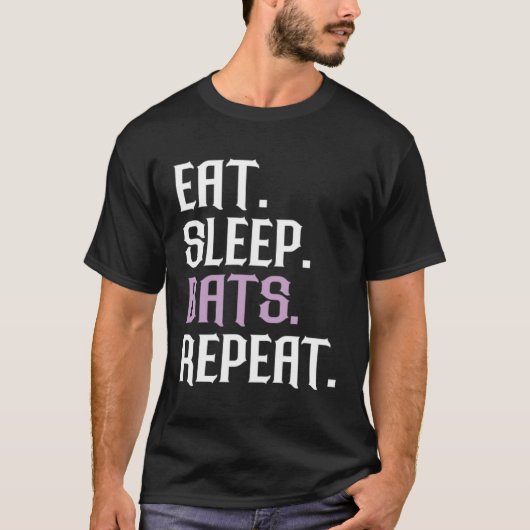 Fledermäuse Essen Schlaf Fledermaus Tier Flederma T-Shirt (Vorderseite)