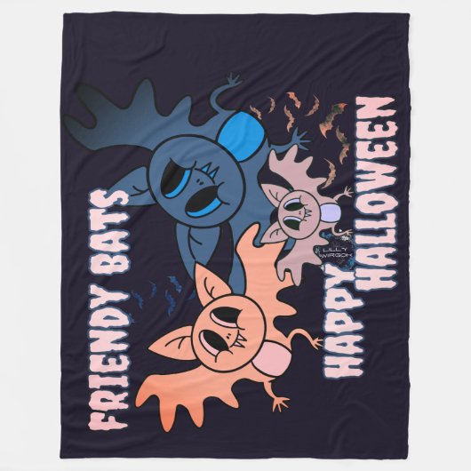 Fledermäuse Fleecedecke (Vorderseite)