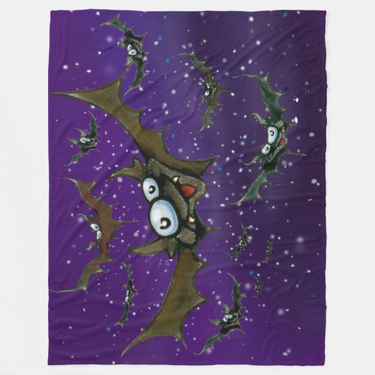Fledermäuse Fleecedecke (Vorderseite)