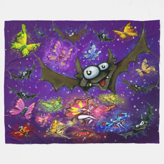 Fledermäuse Fleecedecke (Vorderseite (Horizontal))