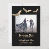 Fledermäuse Foto Halloween Hochzeit Save the Date (Vorderseite)