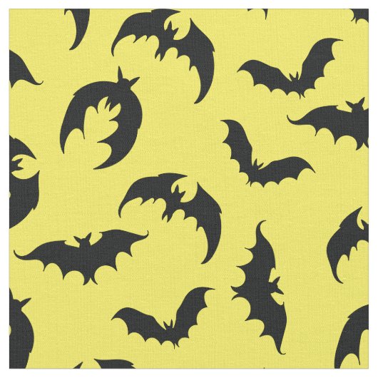 Fledermäuse Gothic Halloween Deep Blue Stoff (Nahaufnahme)