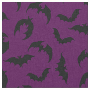 Fledermäuse Gothic Halloween Tief Lila Stoff