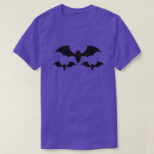 Fledermäuse Halloween Glitzer T - Shirt