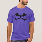 Fledermäuse Halloween Glitzer T - Shirt (Vorderseite)