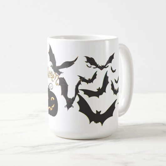 Fledermäuse Halloween Kaffeetasse (VorderseiteRechts)