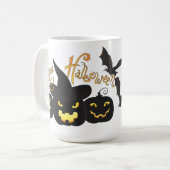 Fledermäuse Halloween Kaffeetasse (Vorderseite Links)
